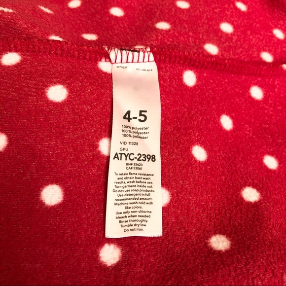 Carter’s Red PolkaDot Fleece Nightgown w/ Doll Set - Picture 8 of 11